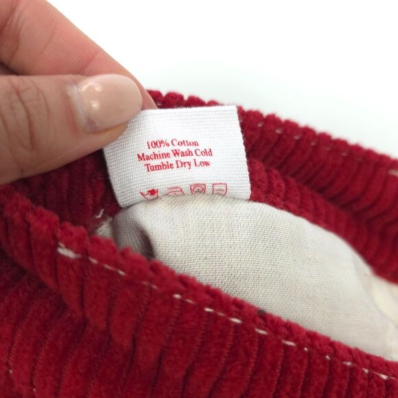 LISA SAYS GAH Dylan Pant Corduroy Cherry Red Bows Coquette Streetwear Girly Boho - Picture 10 of 11